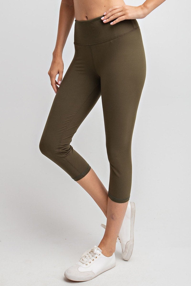 Olive capri top leggings